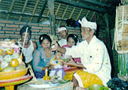 Wayan's one-month baby ceremony